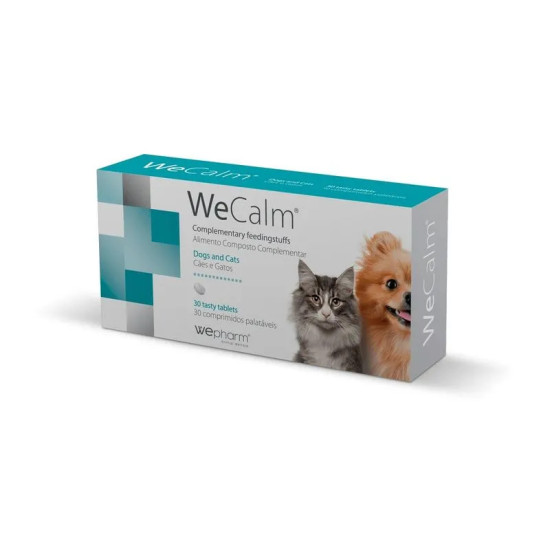 WeCalm – Supliment Calmant pentru Câini și Pisici, 30 Comprimate – WePharm
